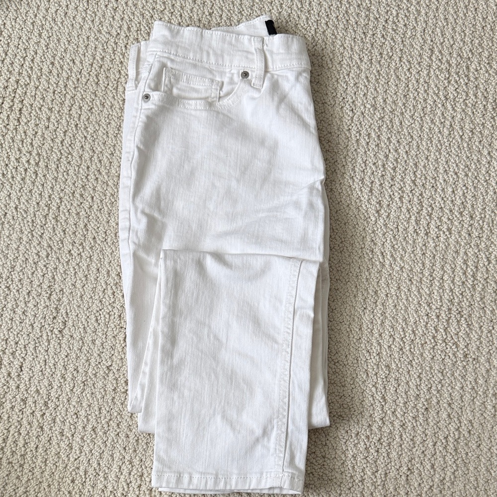 Banana Republic Women's White Straight Leg Jeans